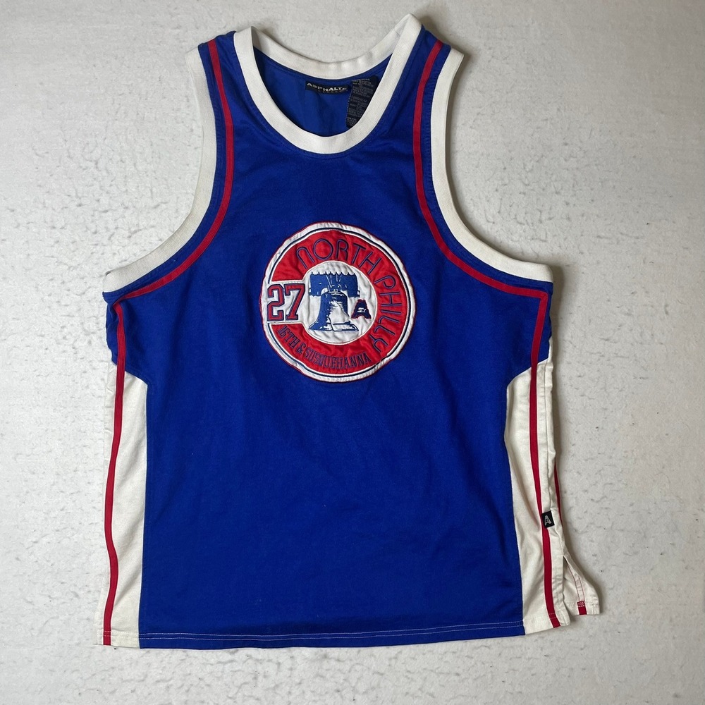 Asphalt Legend Basketball Jersey North Philly 27 Blue‎ White Red Allen Iverson